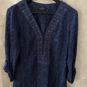 Nanette Lepore Navy Lace Tunic